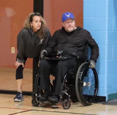 veteran tries wheelchair basketball
