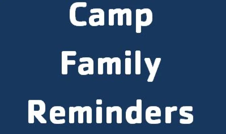 camp family reminders